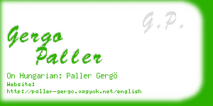 gergo paller business card